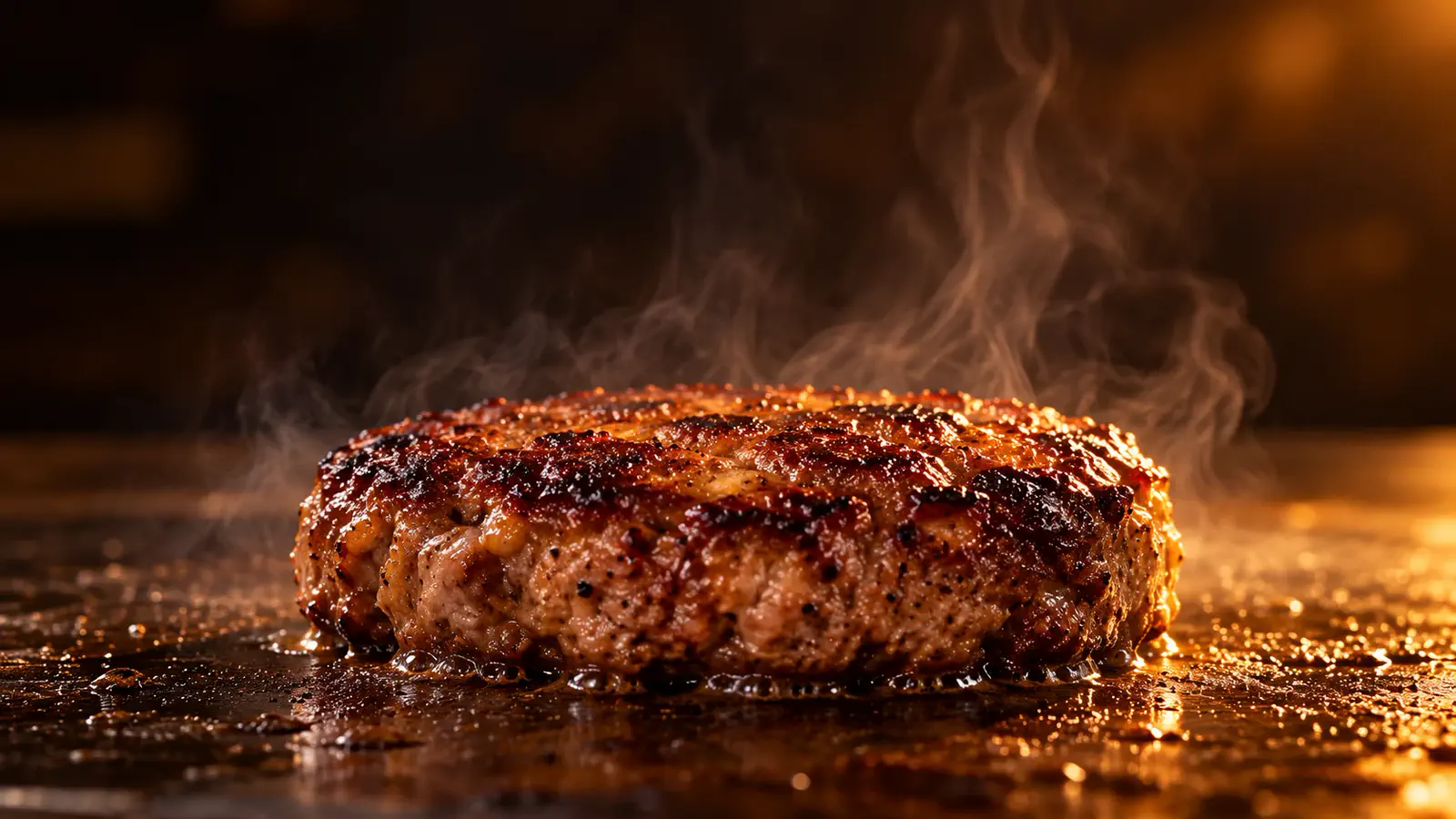 Recriação do preparo: carne selando na chapa, com vapor de cocção